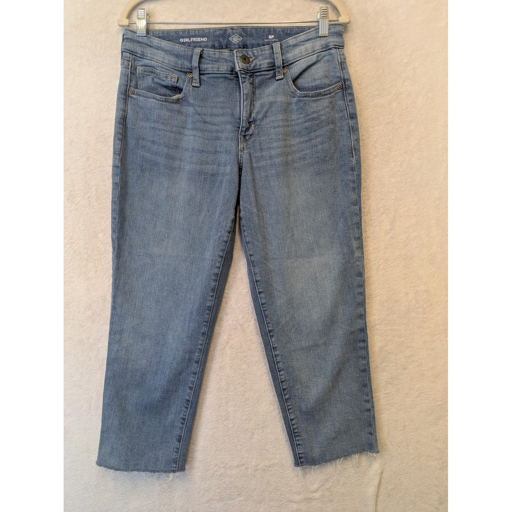 St Johns Bay Girlfriend‎ Jeans Womens 8P Blue Cropped Petite
